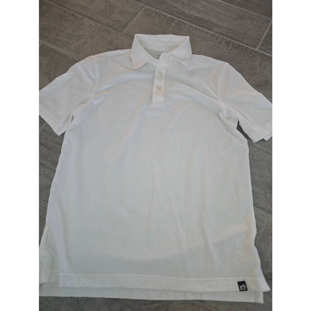 Men's Southern Tide Seaport Polo White Short Sleeve Size Small